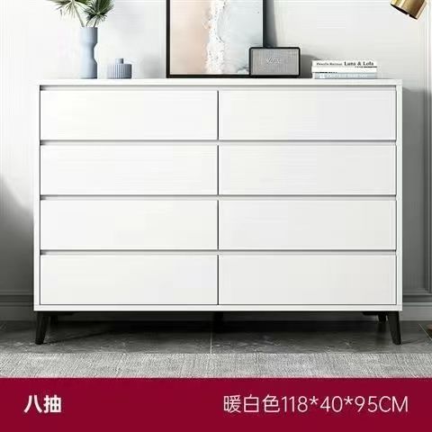 Chest of Drawers Italian-Style Light Luxury Bedroom and Household Storage Cabinet Living Room Wall Chest of Drawers Home Storage Drawer Cabinet