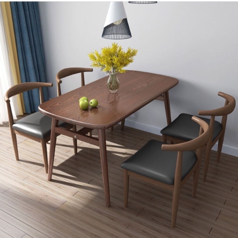 Dining Table Home Small Apartment Modern Simple Dining Tables and Chairs Set Dining Table Rectangular Table Leisure Fast Food Restaurant Table and Chair