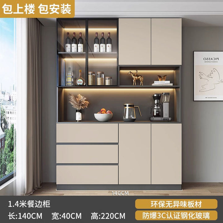 Sideboard Cabinet Wall Integrated Dining Room Storage Cabinet Light Luxury Living Room Storage Cabinet Home Tea Wine Cabinet Entrance Locker