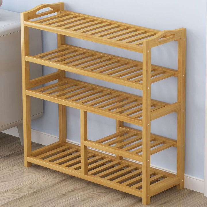 Bamboo Shoe Rack Simple Multi-Layer Economical Home Dormitory Doorway Living Room Solid Wood Storage Rack Small Shoe Cabinet