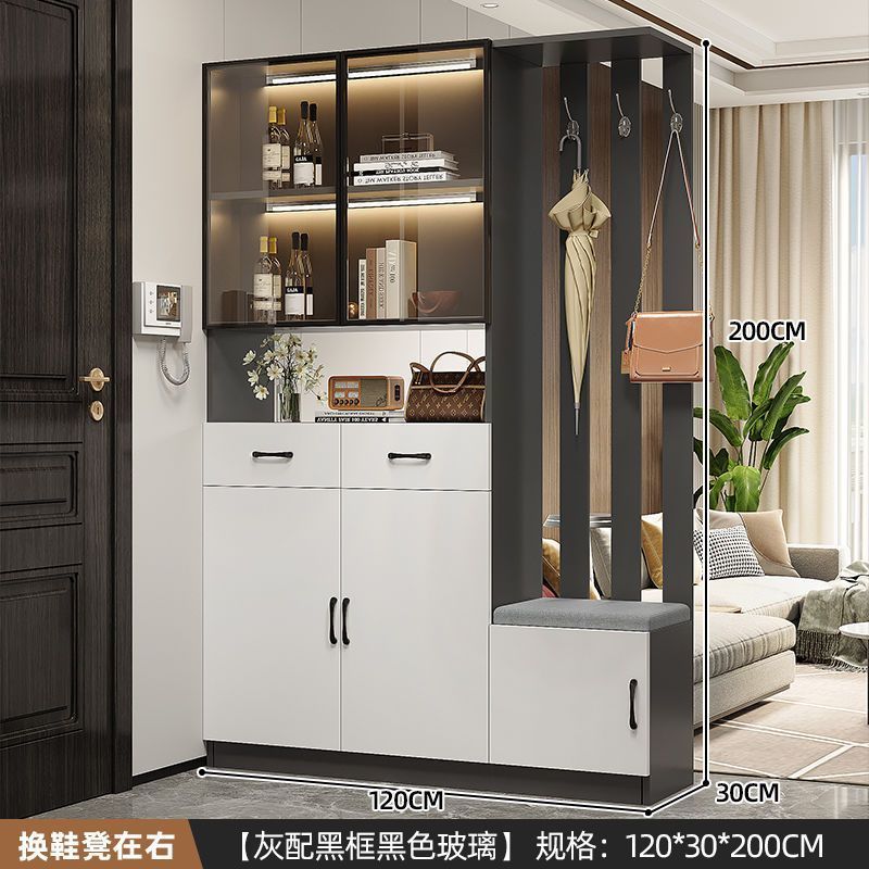 Entrance Cabinet Dining Room Hallway Entrance Simple Modern Subareas Screens Living Room Covering Open Cabinet