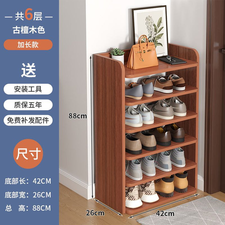 Shoe Rack Multi-Layer Home Doorway Gap Storage Fantastic Bedroom Dorm Small Narrow Shoe Cabinet for Space-Saving Rental House