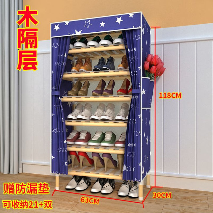 Shoe Rack Multi-Layer Household Large Capacity Shoe Cabinet Entrance Student Dormitory Bedroom Entrance Multi-Functional Bookshelf and Storage Shelf