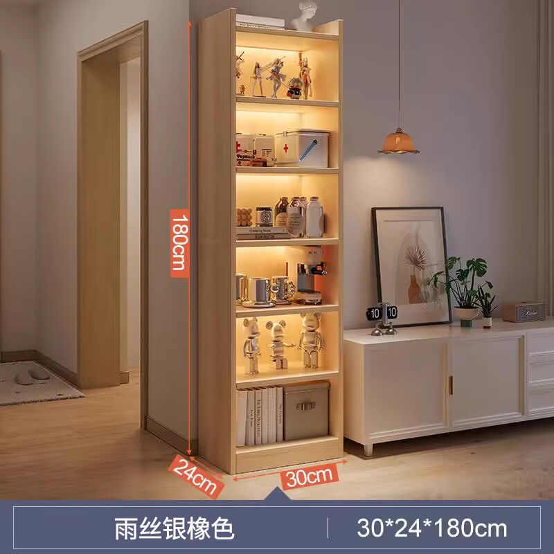 Bookcase Bookshelf Simple Floor Multi-Layer Living Room Storage Cabinet Bedroom Wall Bay Window Shelf Cabinet Locker