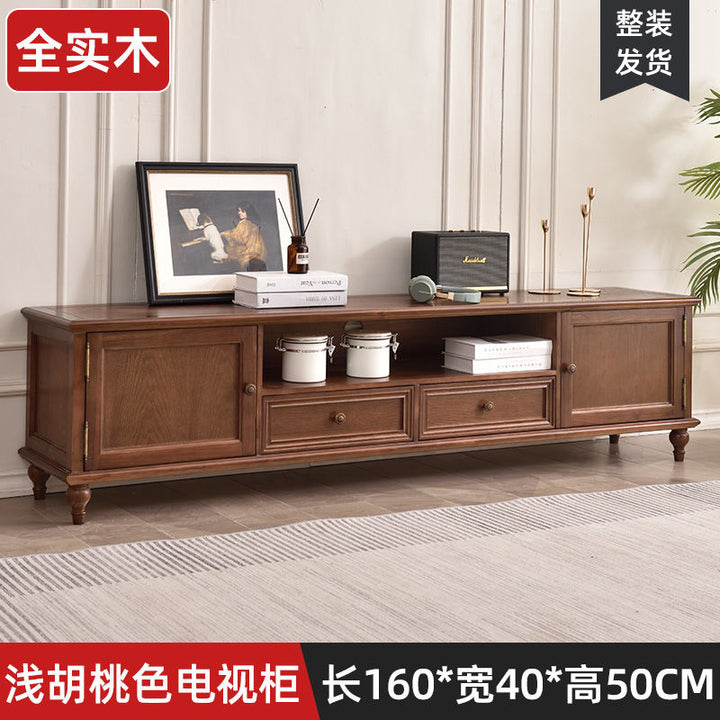 American-Style Solid Wood Small Wine Cabinet Single Door Display Cabinet Made of Glass European-Style Living Room Curio Cabinet Household Sideboard Cabinet