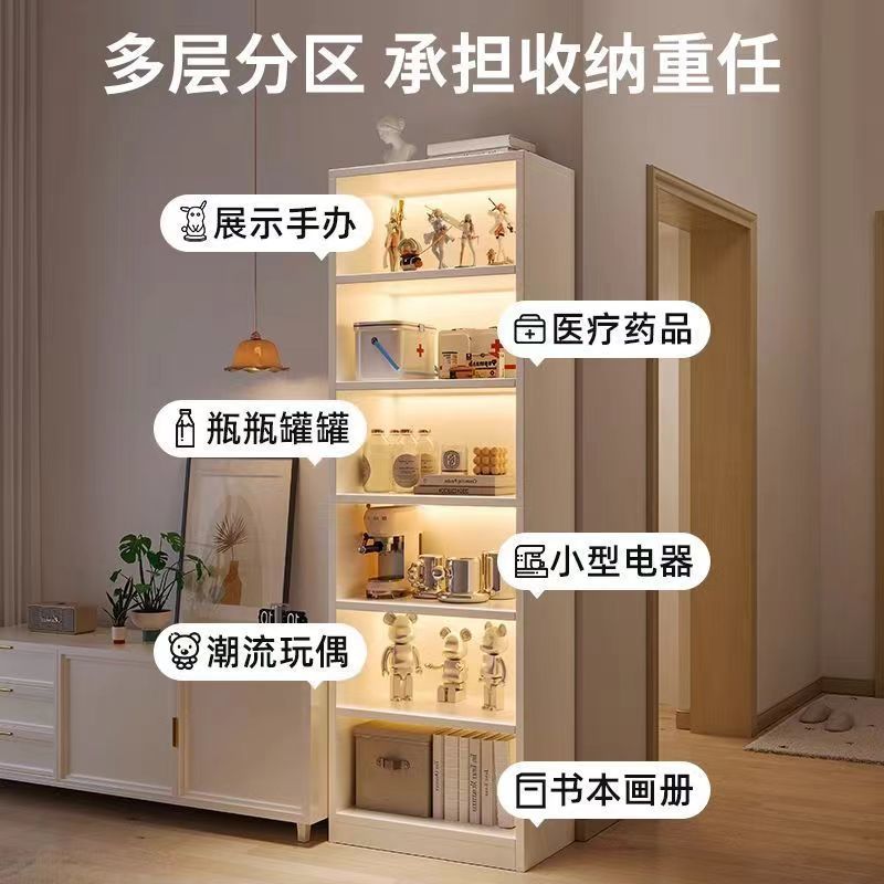 Bookcase Bookshelf Simple Floor Multi-Layer Living Room Storage Cabinet Bedroom Wall Bay Window Shelf Cabinet Locker