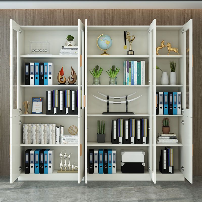 Bookcase Bookshelf Combination Simple Modern Living Room with Door Cabinet Glass Door Bookcase Economical Multifunctional Locker