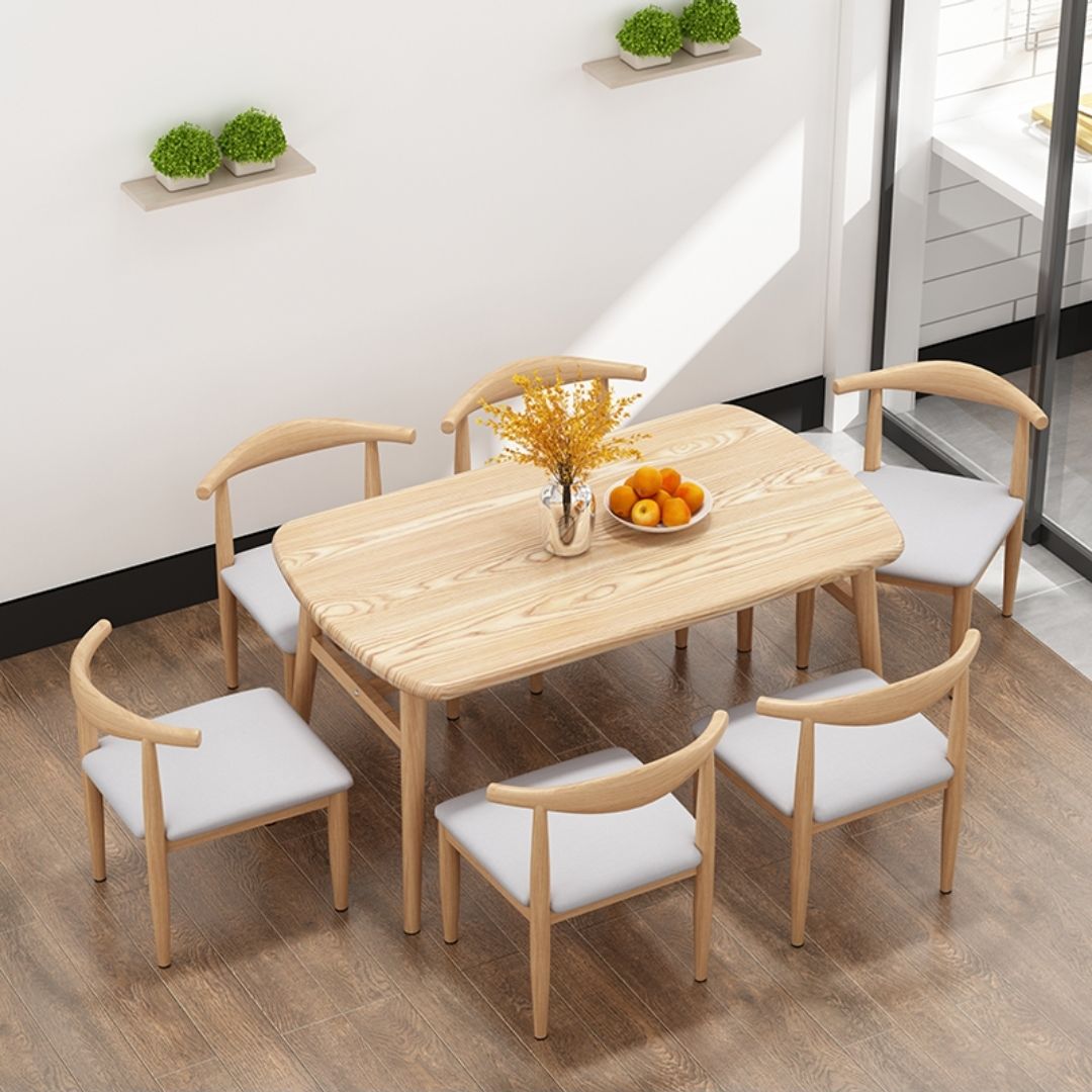 Dining Table Home Small Apartment Modern Simple Dining Tables and Chairs Set Dining Table Rectangular Table Leisure Fast Food Restaurant Table and Chair