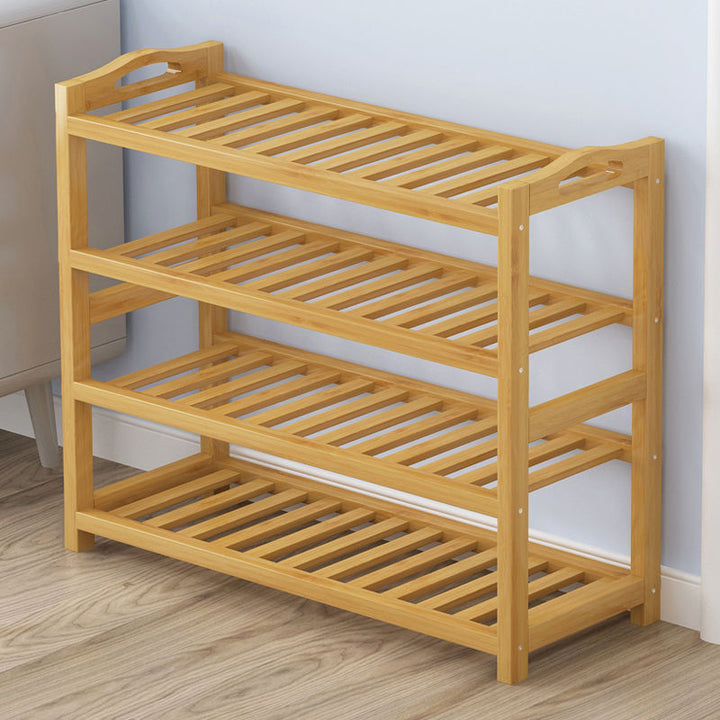 Bamboo Shoe Rack Simple Multi-Layer Economical Home Dormitory Doorway Living Room Solid Wood Storage Rack Small Shoe Cabinet