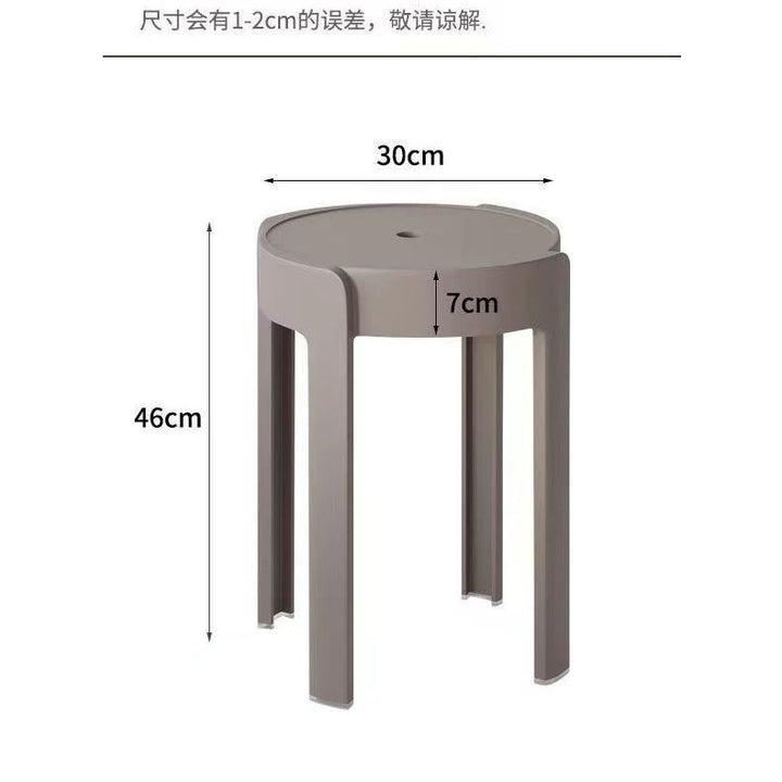 Plastic Stool Household Thickened round Stool Modern Minimalist Creative Living Room Stackable Stacked Dining Table Plastic High Chair