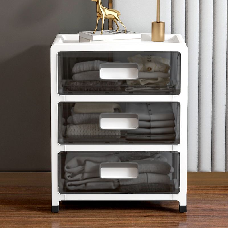 Simple Style Drawer Storage Cabinet Transparent Household Storage Cabinet Multi-Layer Organizing Cabinet Living Room Shoe Cabinet Bedroom Bedside Table