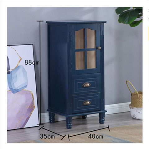 American Solid Wood Small Wine Cabinet Living Room Home Wine Cabinet Curio Cabinet Storage Wall Locker Dining Room Storage Cabinet