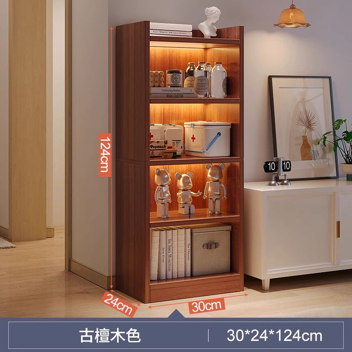 Bookcase Bookshelf Simple Floor Multi-Layer Living Room Storage Cabinet Bedroom Wall Bay Window Shelf Cabinet Locker