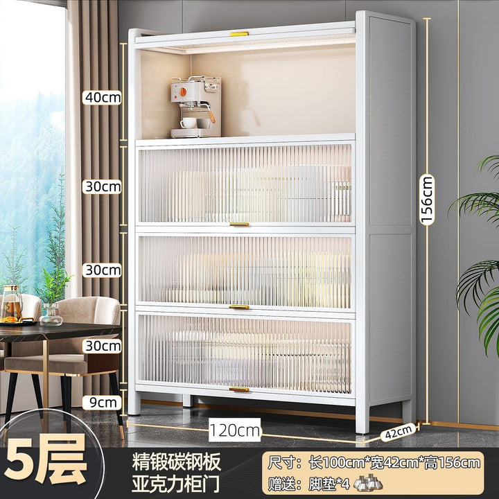 1Rice2Kitchen Shelf Floor Multi-Layer Storage Cabinet Household Multi-Functional Sideboard Cabinet Heightened Locker