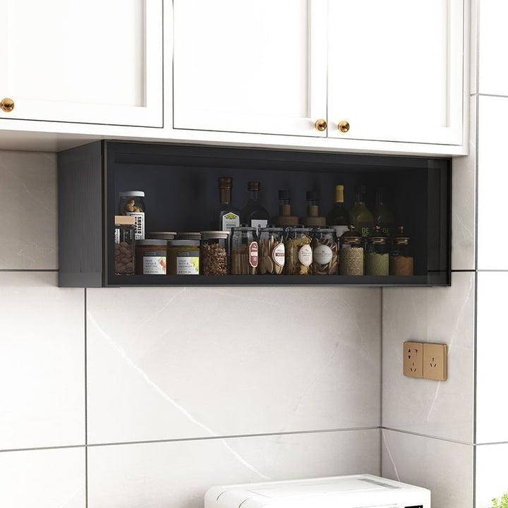 Aluminum Alloy Kitchen Wall Cupboard Seasoning Cabinet Wall-Mounted Hanging onto the Cabinet Bathroom Toilet Storage Storage Cabinet Balcony Ark