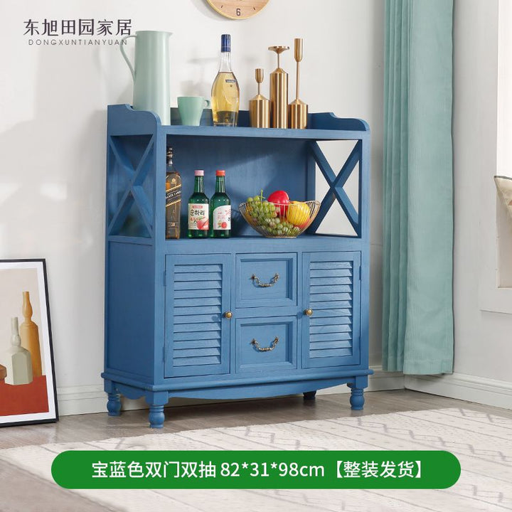 American Solid Wood Sideboard Modern Minimalist Kitchen Side Cabinet Retro Domestic Living Room Storage Cabinet Tea Cabinet