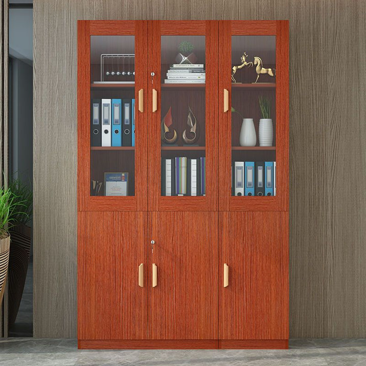 Bookcase Bookshelf Combination Simple Modern Living Room with Door Cabinet Glass Door Bookcase Economical Multifunctional Locker