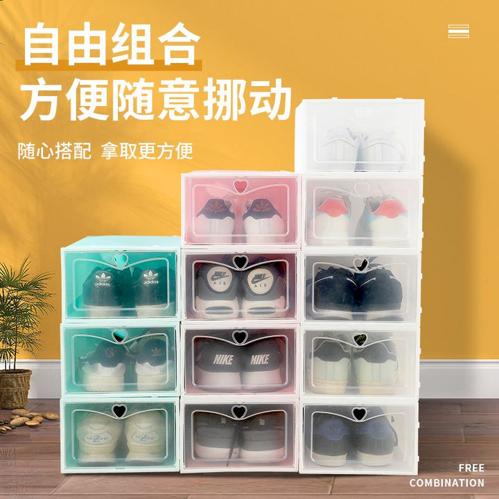 Transparent Shoe Box Multi-Layer Dustproof Shoe Cabinet Bedroom and Household Shoes Storage Box Multi-Functional Shoe Rack Children's Special Shoe Cabinet