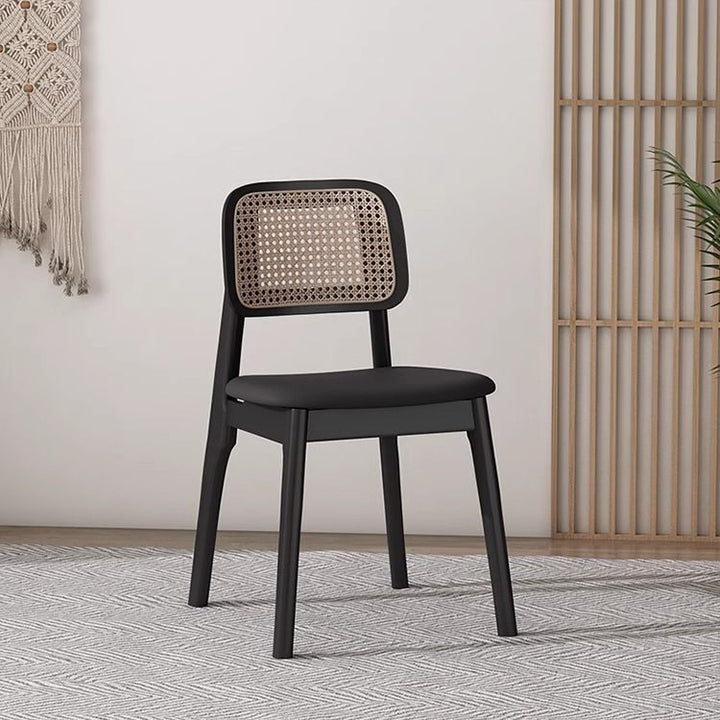 Chain Store Coffee Shop Rattan Chair Nordic Simple Modern Armchair Solid Wood Dining Room/Living Room Balcony Affordable and Durable