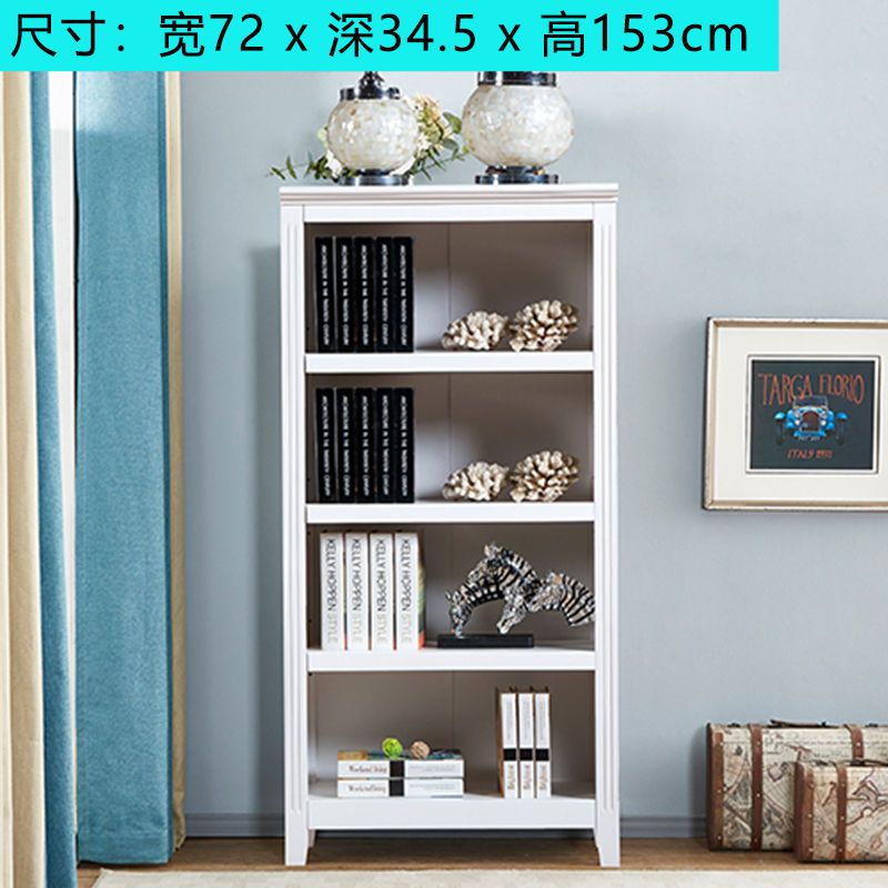 American-Style Solid Wood Bookshelf Bookcase Shelf Simple Modern Combination Simple Storage Cabinet European-Style Bookcase Living Room