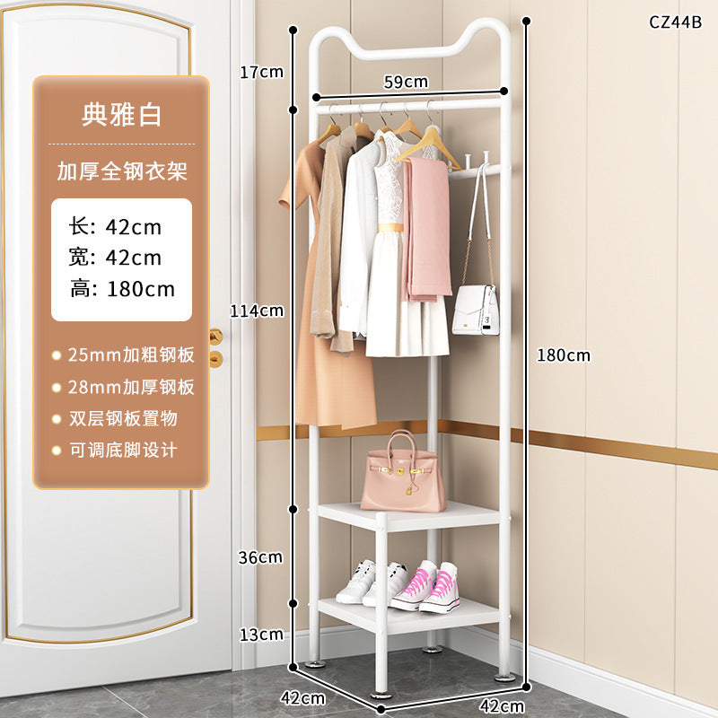 Simple Clothes Hanger Bedroom Floor Storage Multifunctional Clothes Hanger Indoor Home Clothes Rack Corner Coat Rack