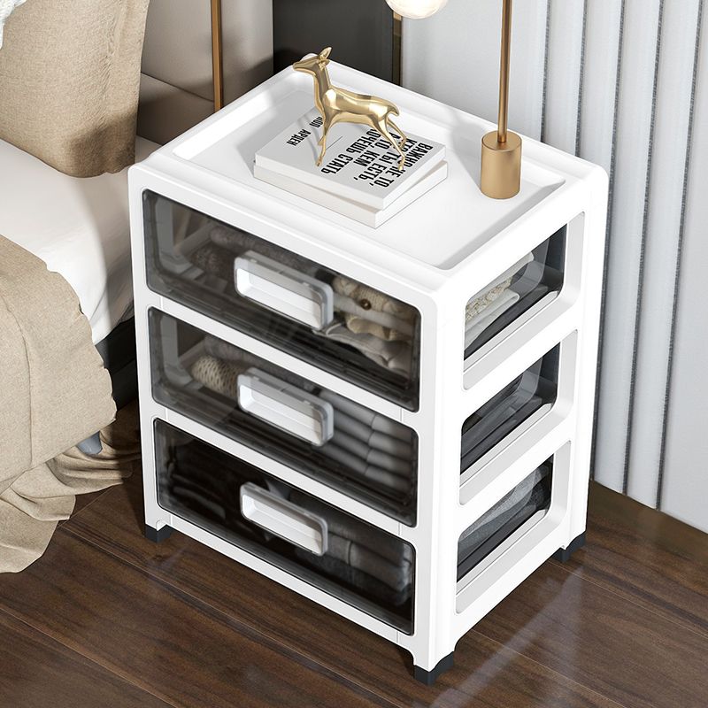 Simple Style Drawer Storage Cabinet Transparent Household Storage Cabinet Multi-Layer Organizing Cabinet Living Room Shoe Cabinet Bedroom Bedside Table