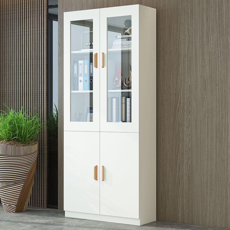 Bookcase Bookshelf Combination Simple Modern Living Room with Door Cabinet Glass Door Bookcase Economical Multifunctional Locker