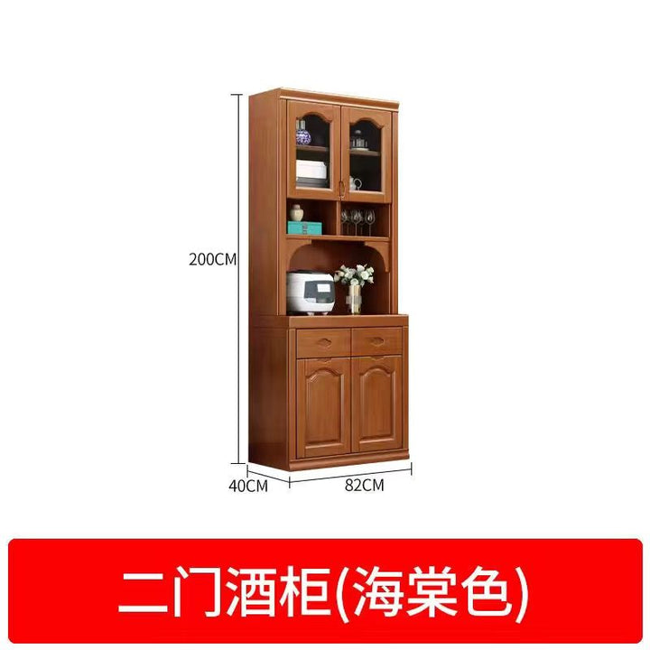 Solid Wood Wine Cabinet Sideboard Cabinet Living Room Wall Cabinet Dining Room Locker Kitchen Chinese Storage Cabinet Cupboard Storage Furniture