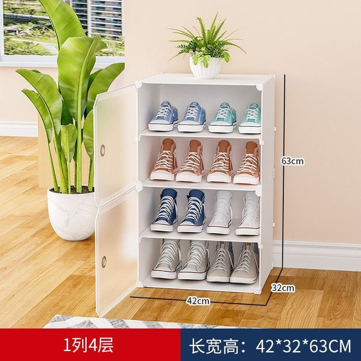 Simple Shoe Rack Small Narrow Door Home Indoor Beautiful New Multi-Layer Dustproof Storage Artifact Dormitory Bedroom Shoe Cabinet