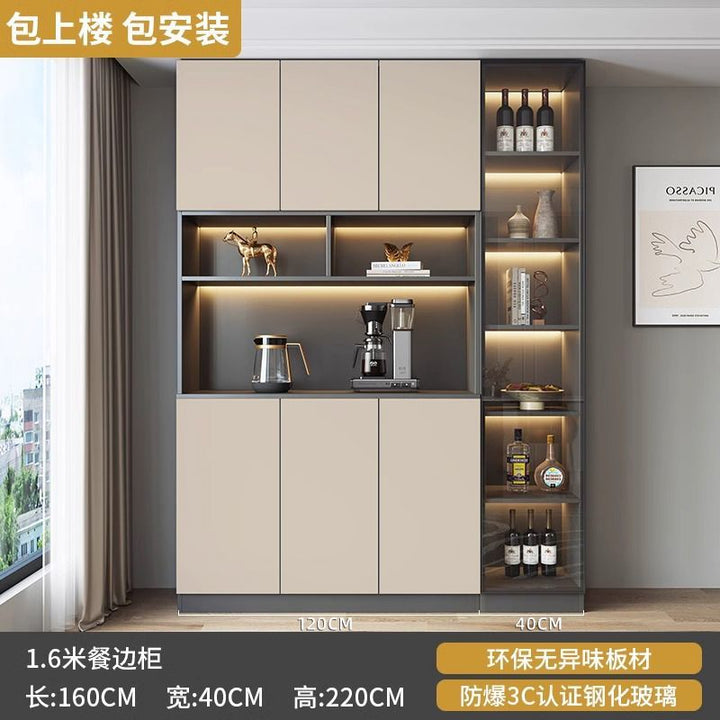 Sideboard Cabinet Wall Integrated Dining Room Storage Cabinet Light Luxury Living Room Storage Cabinet Home Tea Wine Cabinet Entrance Locker