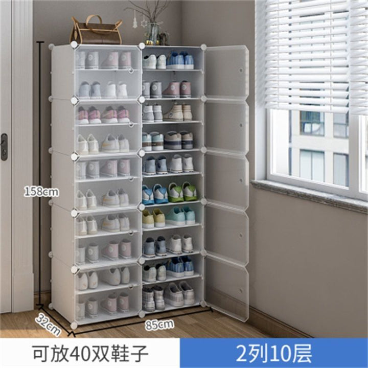 Simple Shoe Rack Small Narrow Door Home Indoor Beautiful New Multi-Layer Dustproof Storage Artifact Dormitory Bedroom Shoe Cabinet