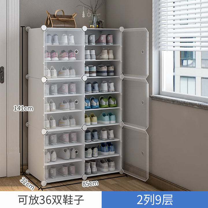 Simple Shoe Rack Small Narrow Door Home Indoor Beautiful New Multi-Layer Dustproof Storage Artifact Dormitory Bedroom Shoe Cabinet