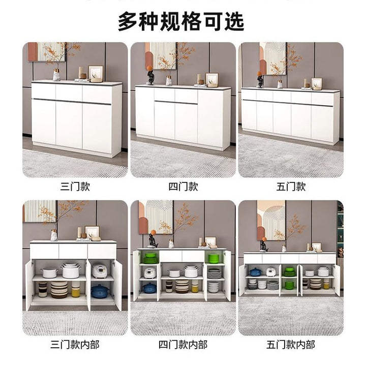 Baili Xinmu Sideboard Cabinet Modern Simple and Light Luxury Stone Plate Kitchen Cabinet Living Room Wall Cabinet Storage Cabinet