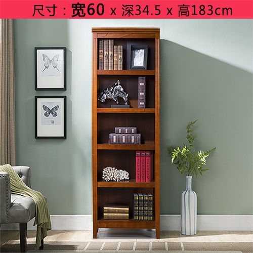 American-Style Solid Wood Bookshelf Bookcase Shelf Simple Modern Combination Simple Storage Cabinet European-Style Bookcase Living Room