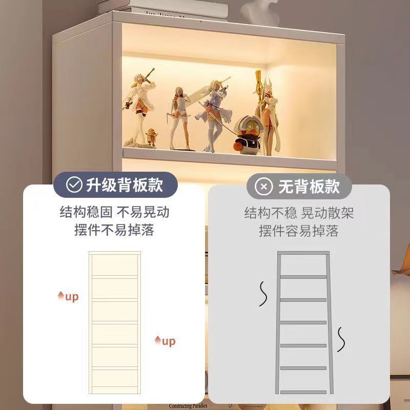 Bookcase Bookshelf Simple Floor Multi-Layer Living Room Storage Cabinet Bedroom Wall Bay Window Shelf Cabinet Locker