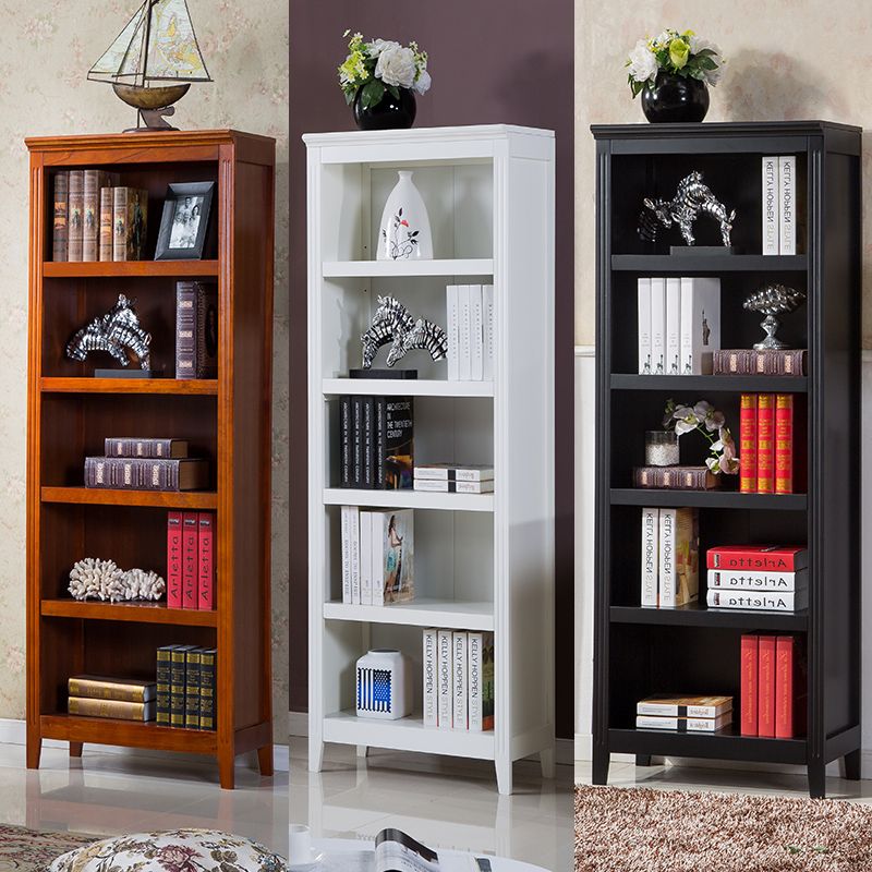 American-Style Solid Wood Bookshelf Bookcase Shelf Simple Modern Combination Simple Storage Cabinet European-Style Bookcase Living Room