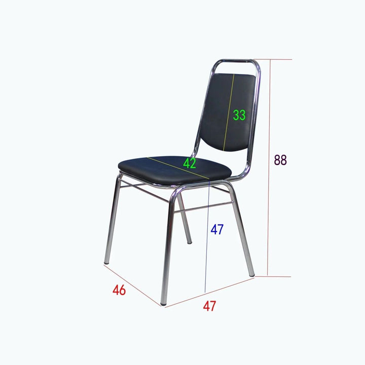 Simple Dining Chair Hotel Nail Scrubbing Chair Leather Soft Surface High Back Stool Modern Dining-Table Chair Office Chair Iron Chair