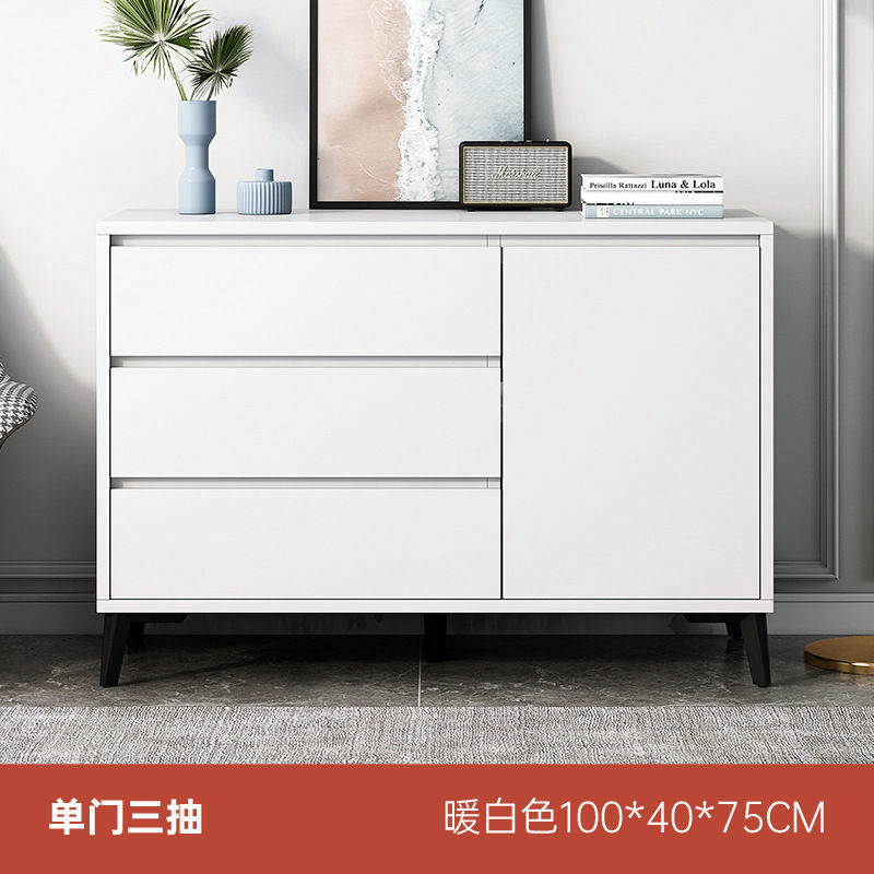 Chest of Drawers Italian-Style Light Luxury Bedroom and Household Storage Cabinet Living Room Wall Chest of Drawers Home Storage Drawer Cabinet