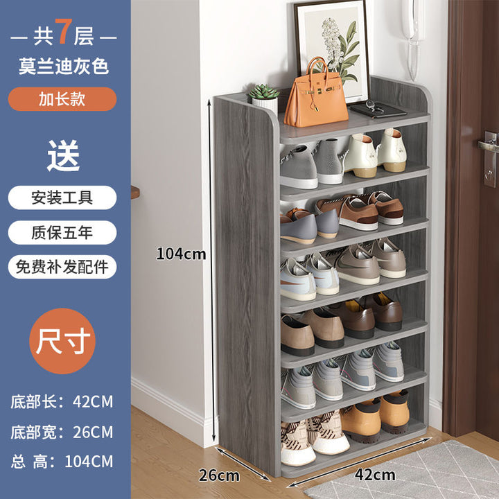 Shoe Rack Multi-Layer Home Doorway Gap Storage Fantastic Bedroom Dorm Small Narrow Shoe Cabinet for Space-Saving Rental House