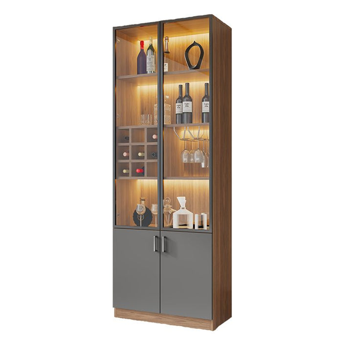 Modern Sideboard Wine Cabinet Integrated Living Room Wall Home Simple and Light Luxury High-End Dining Room Glass Storage Display Cabinet