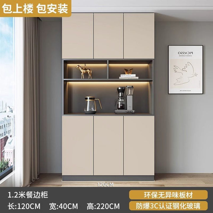 Sideboard Cabinet Wall Integrated Dining Room Storage Cabinet Light Luxury Living Room Storage Cabinet Home Tea Wine Cabinet Entrance Locker