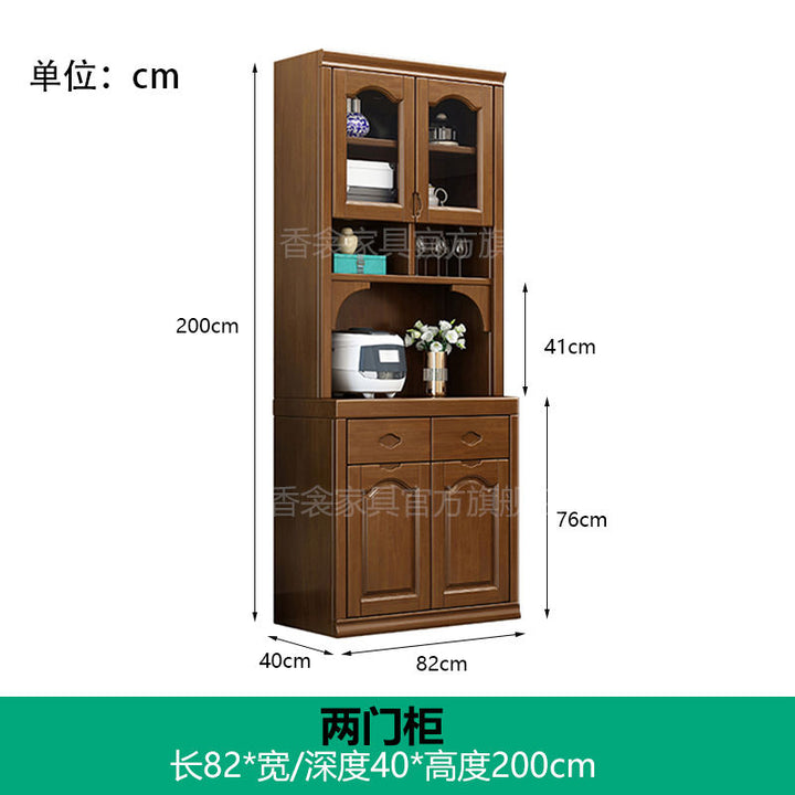 Solid Wood Wine Cabinet Sideboard Cabinet Living Room Wall Cabinet Dining Room Locker Kitchen Chinese Storage Cabinet Cupboard Storage Furniture